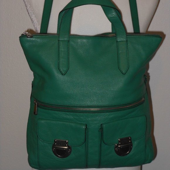 FOSSIL GREEN LEATHER SHOULDER/HANDBAG - Picture 2 of 9